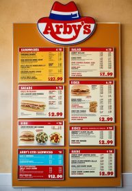 Arbys menu