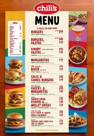 Chilis menu