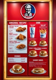 KFC menu