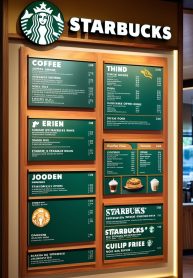 Starbucks menu