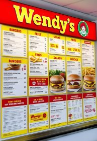 Wendys Menu